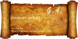Gedeon Arkád névjegykártya
